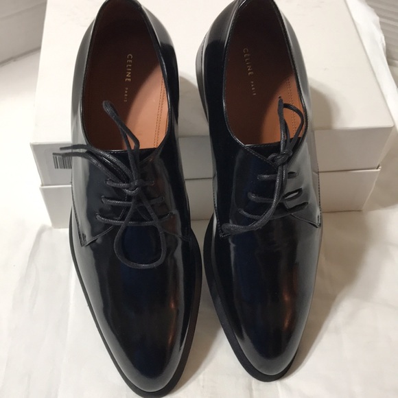 Celine patent leather tuxedo derby oxfords. Made in Italy. NWOT - Picture 2 of 11